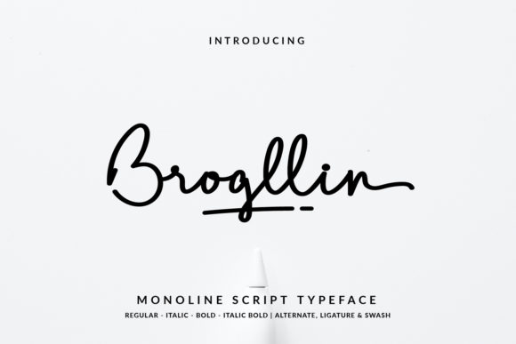 Brogllin: Crafting Visual Stories with a Modern Handwritten Style