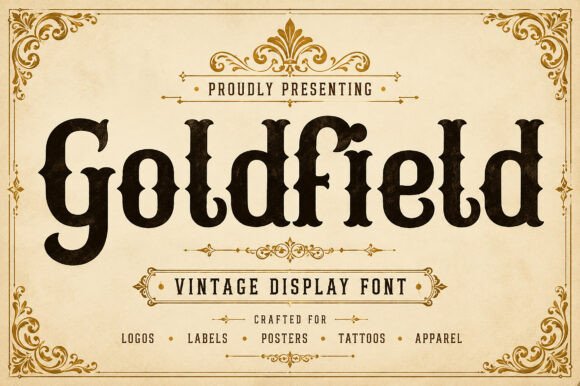 Goldfield: A Vintage Serif Font with Modern Grit