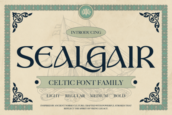 Sealgair: A Modern Celtic Typeface for Bold Branding