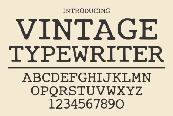 Vintage Typewriter: The Classic Retro Serif Font
